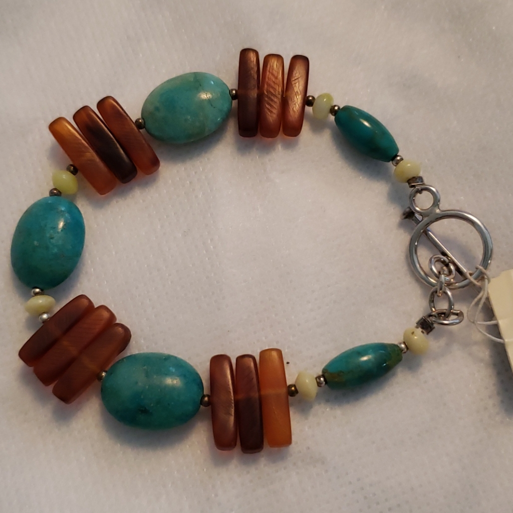 Nwt Barse Turquoise Bead Bracelet 18$